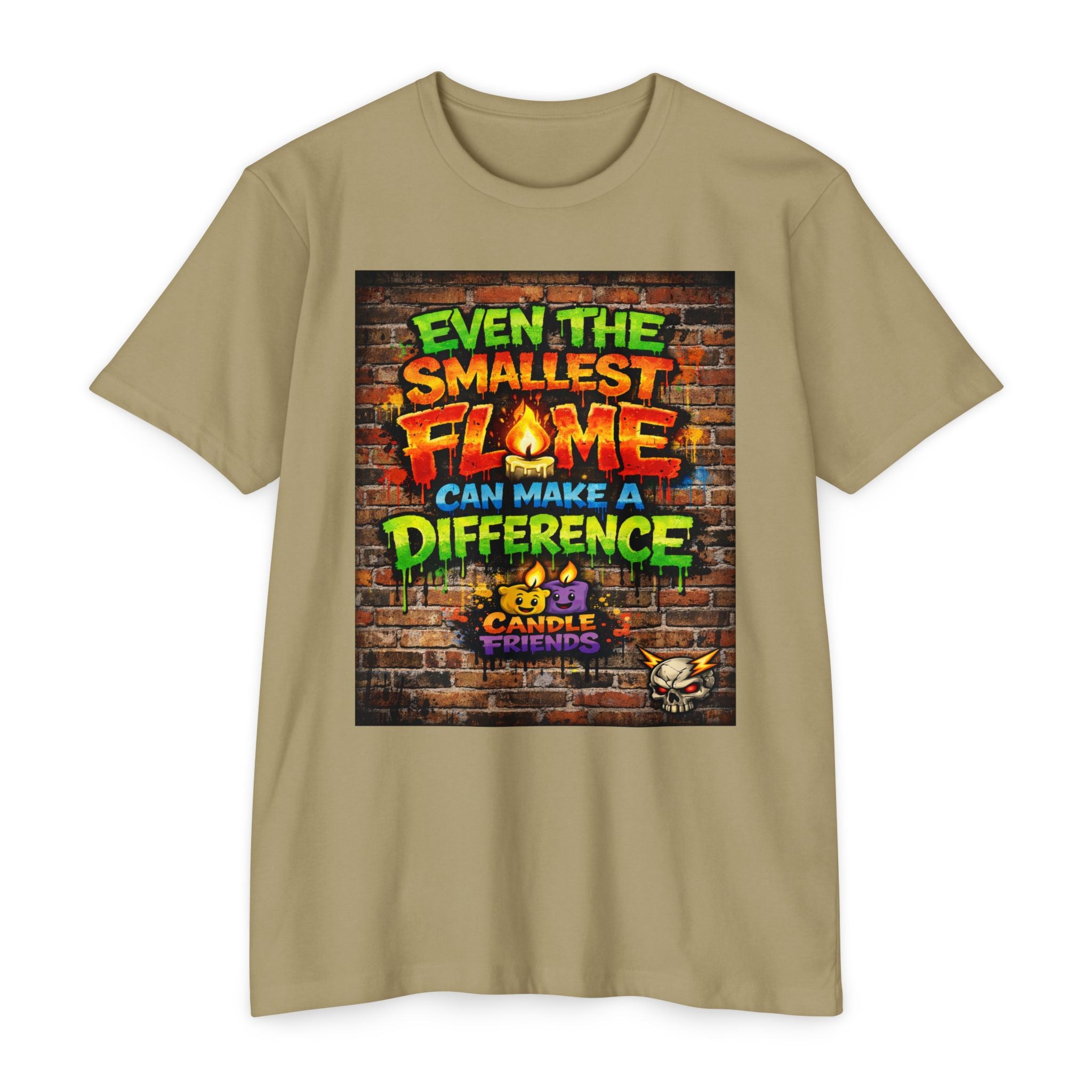 Inspirational Tee: "Even the Smallest Flame Can Make a Difference" Graphic T-Shirt
