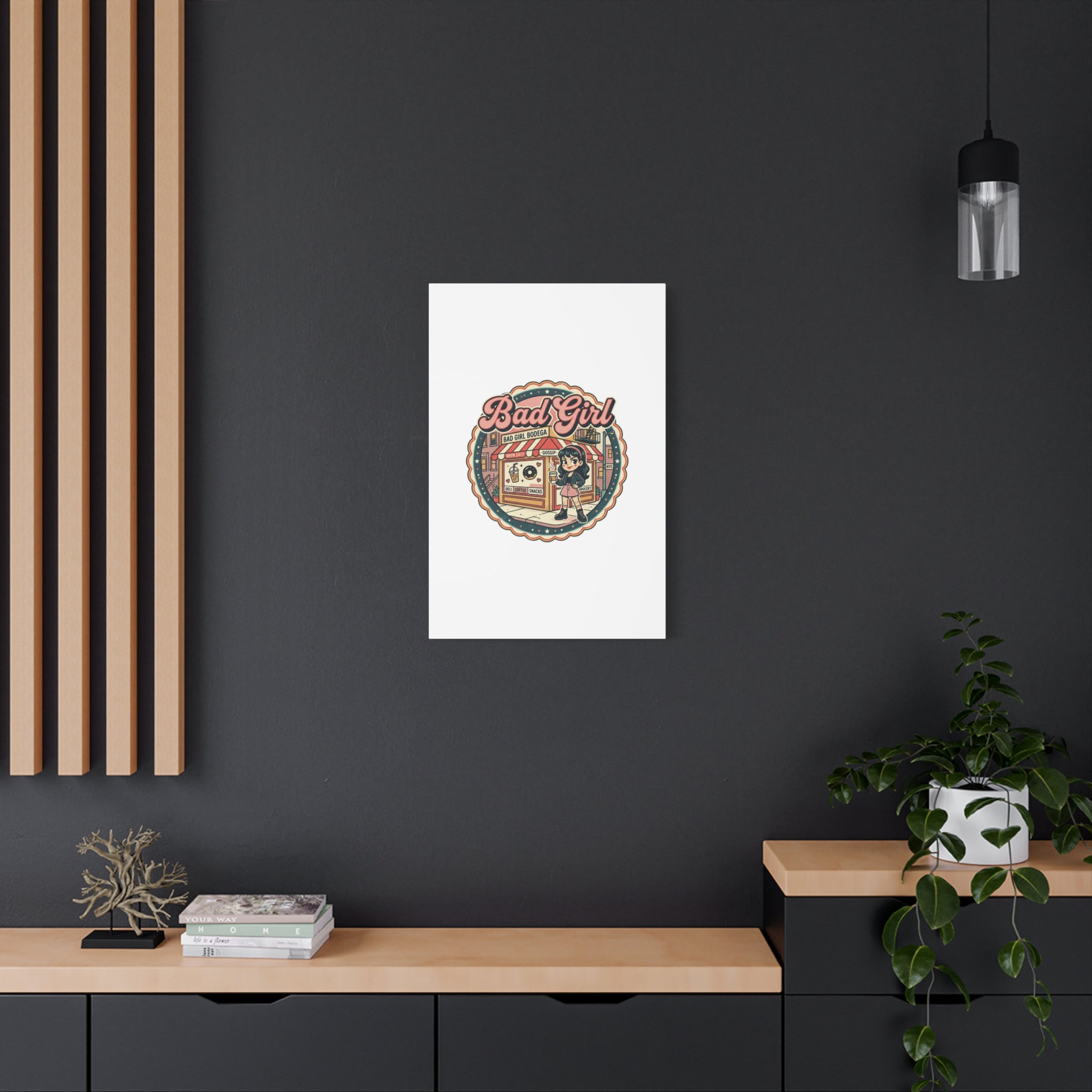 Bad Girl Bodega Canvas Print | Bodega, NYC, Y2K Corner Store Art