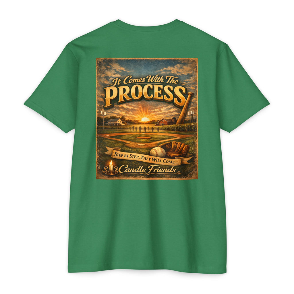 It Comes With The Process T-Shirt — Vintage Sunset 'Step By Step' Graphic Tee