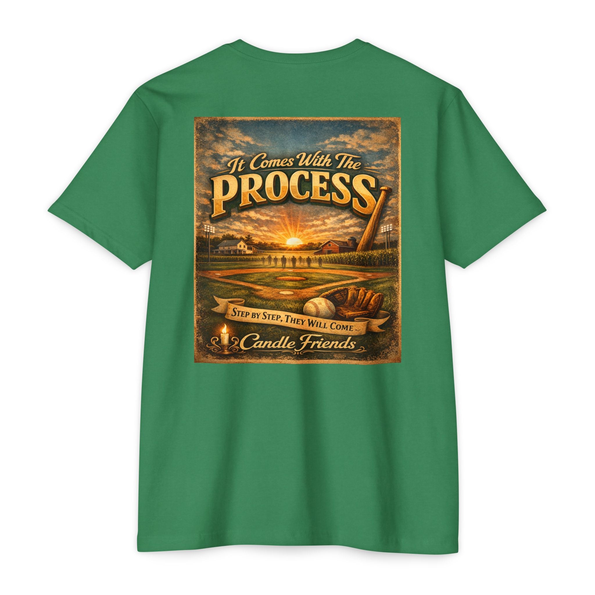 It Comes With The Process T-Shirt — Vintage Sunset 'Step By Step' Graphic Tee