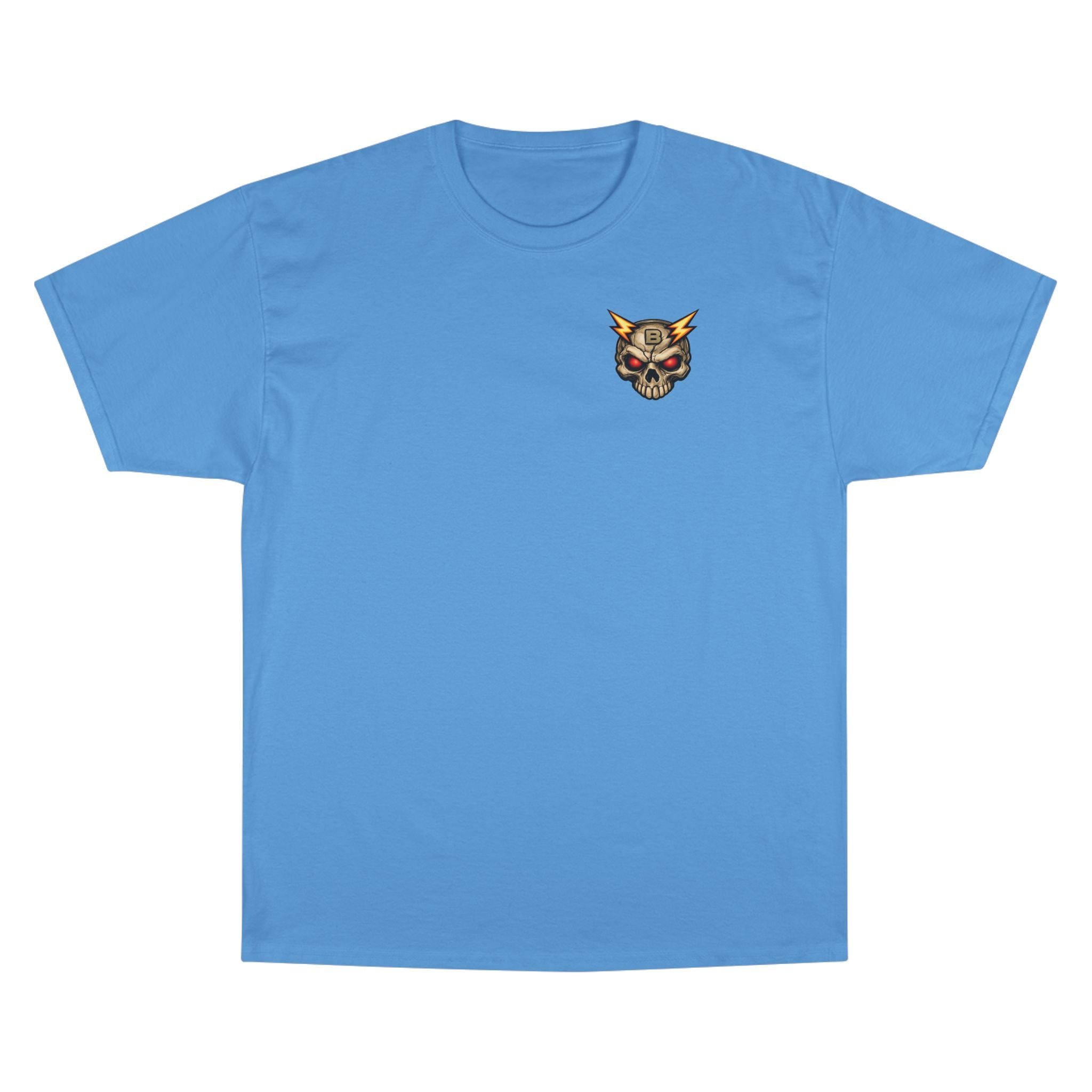 Champion T-Shirt — "I’ll Let You Know When It’s Clear" Gamer Skull Back Print