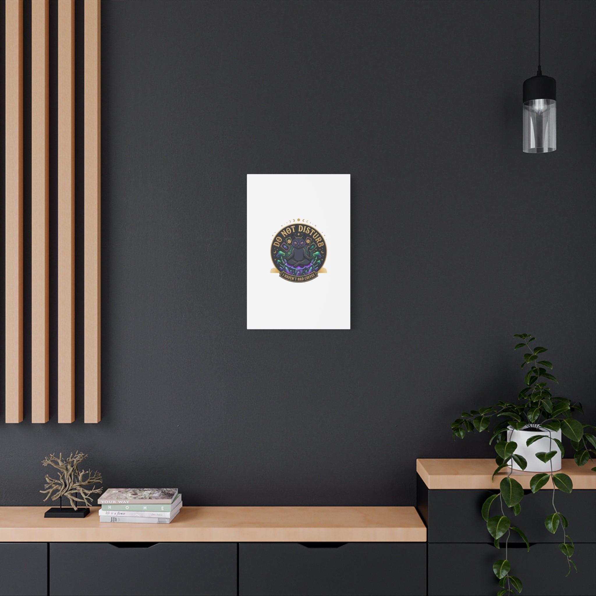 Do Not Disturb Cat Meditation Matte Canvas | witchy, goblincore
