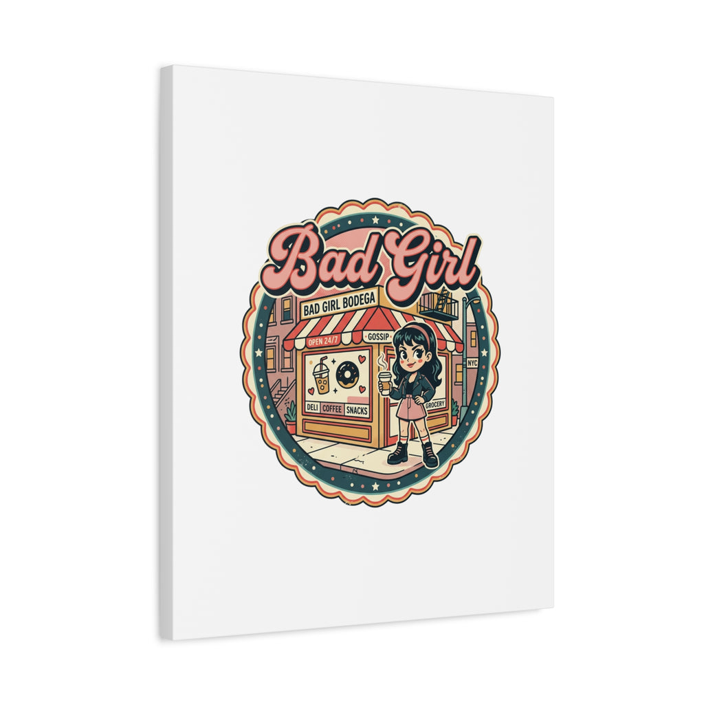 Bad Girl Bodega Canvas Print | Bodega, NYC, Y2K Corner Store Art