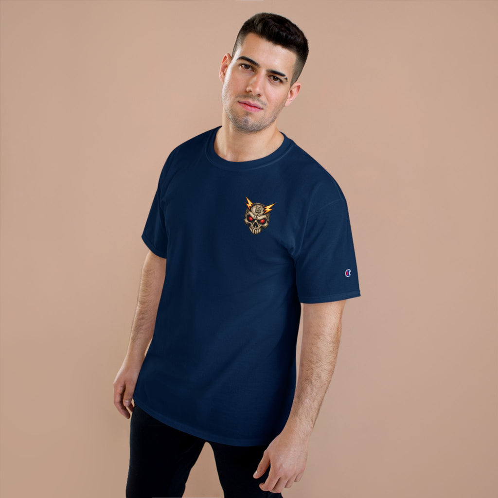 Champion T-Shirt — "I’ll Let You Know When It’s Clear" Gamer Skull Back Print