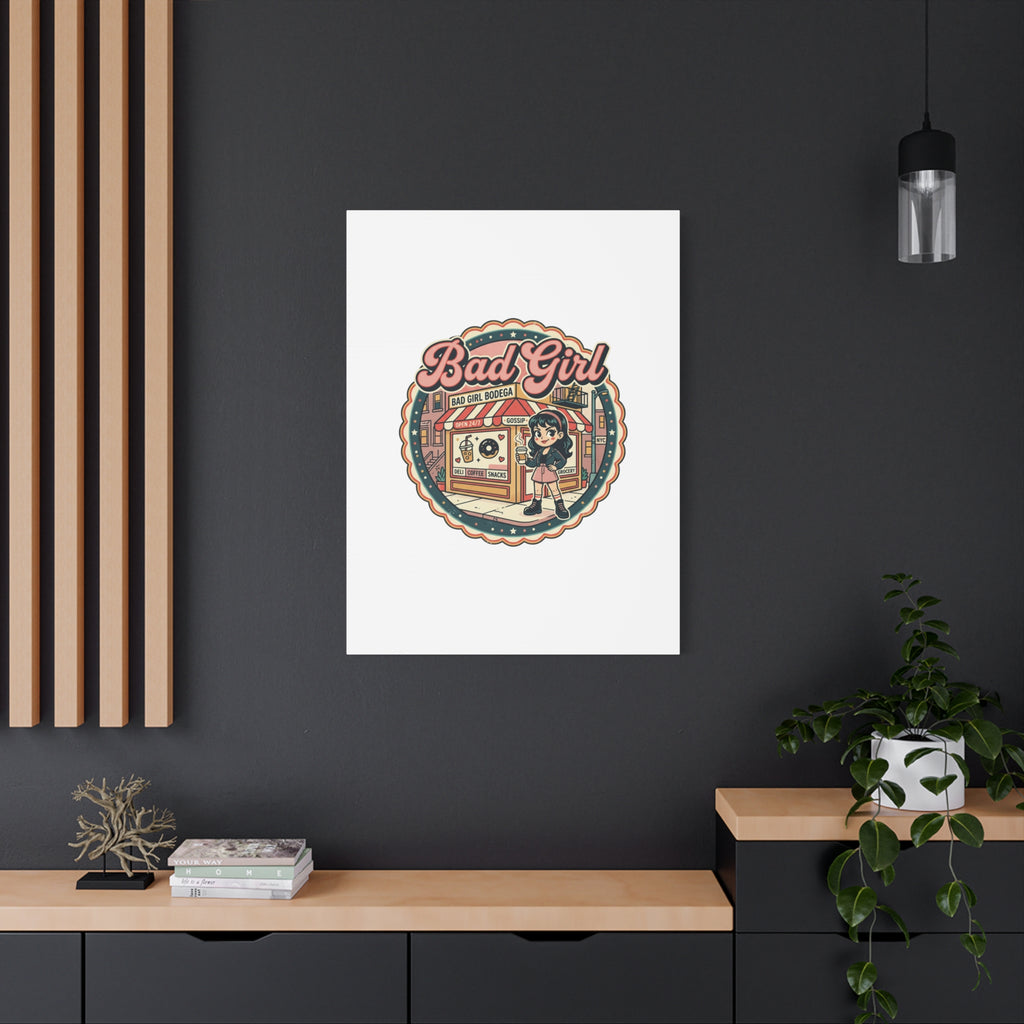 Bad Girl Bodega Canvas Print | Bodega, NYC, Y2K Corner Store Art