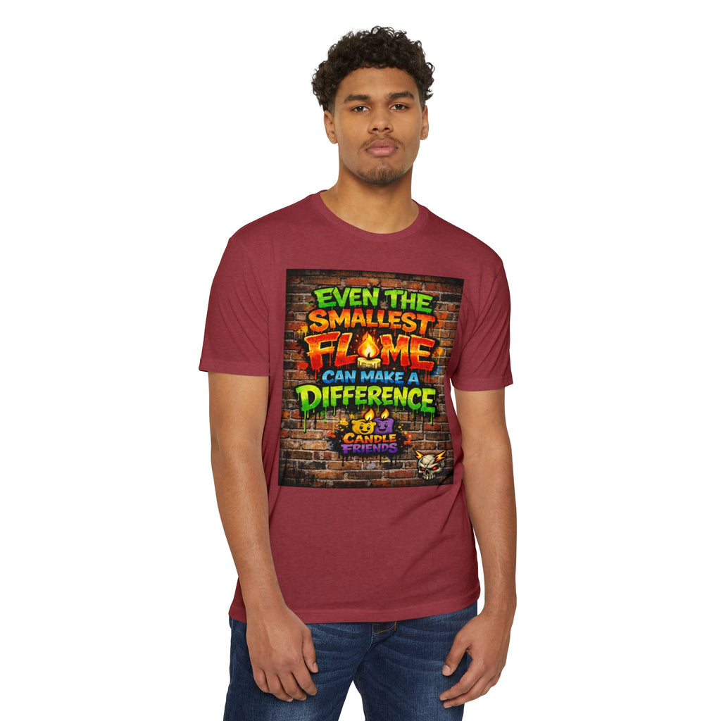 Inspirational Tee: "Even the Smallest Flame Can Make a Difference" Graphic T-Shirt