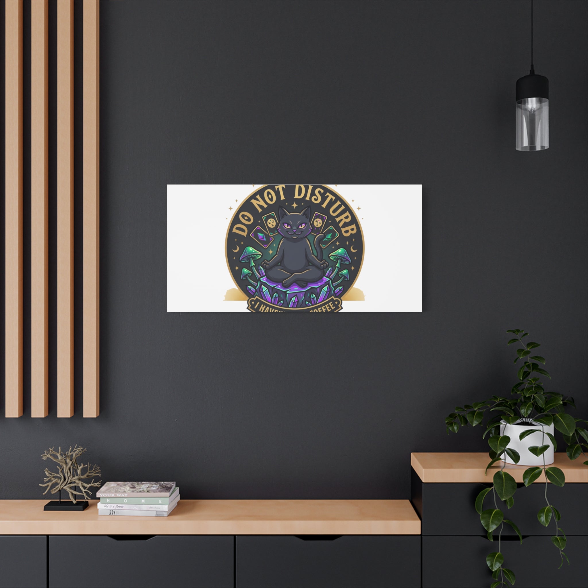 Do Not Disturb Cat Meditation Matte Canvas | witchy, goblincore