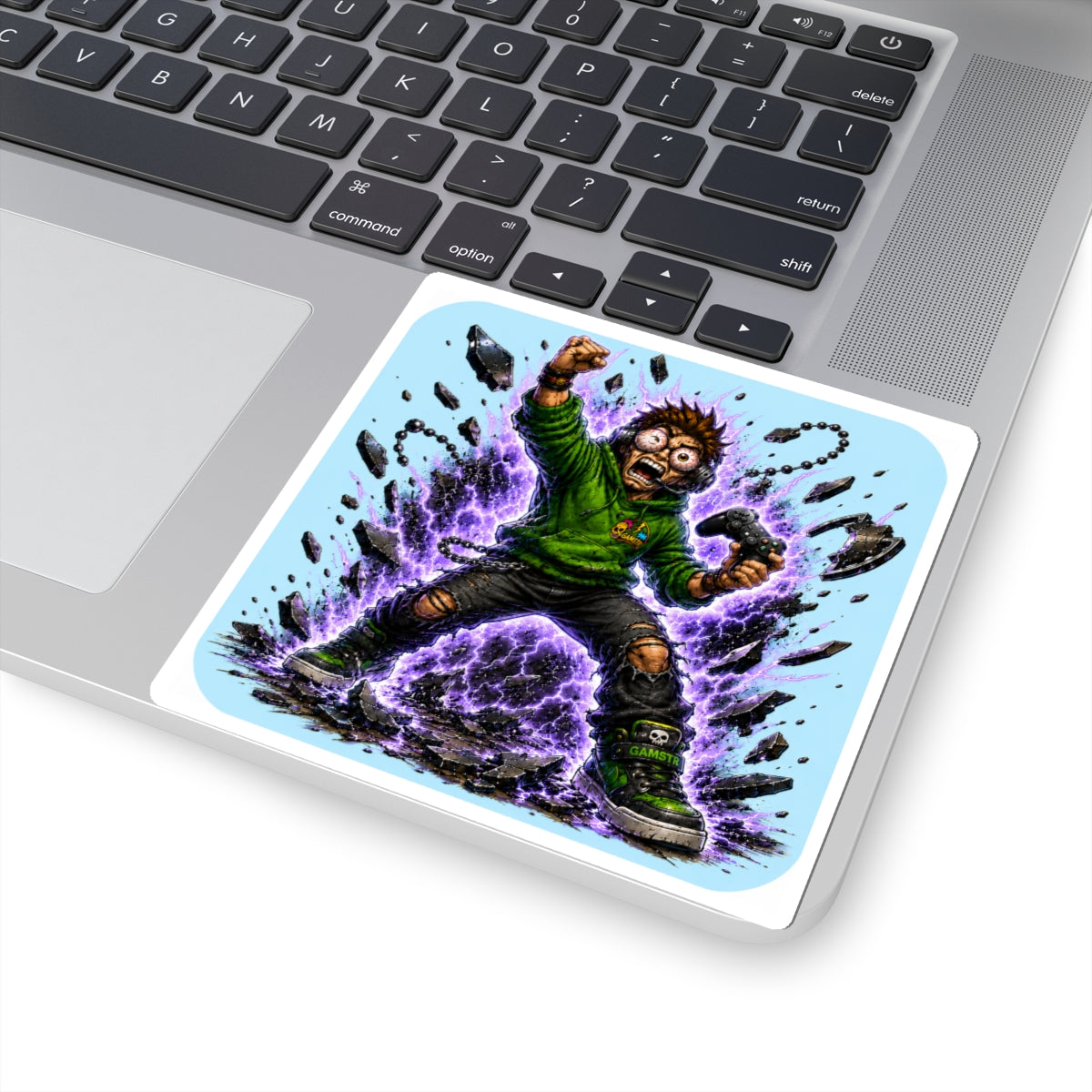 Portal Explosion Electrified Gamer Sticker — Anime Power Explosion Decal