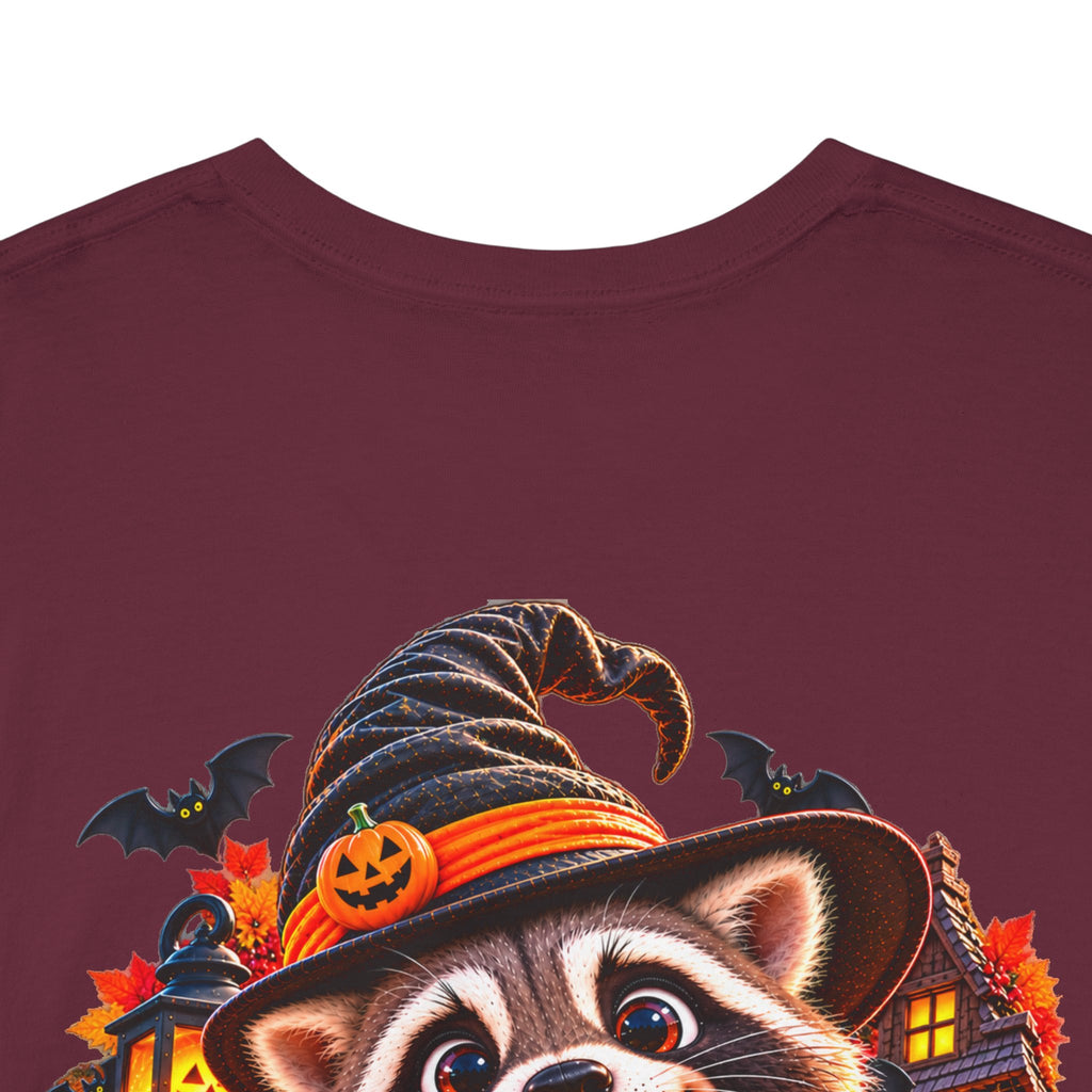 Halloween Raccoon Tee — Cute Jack-o'-Lantern "Happy Halloween" Shirt