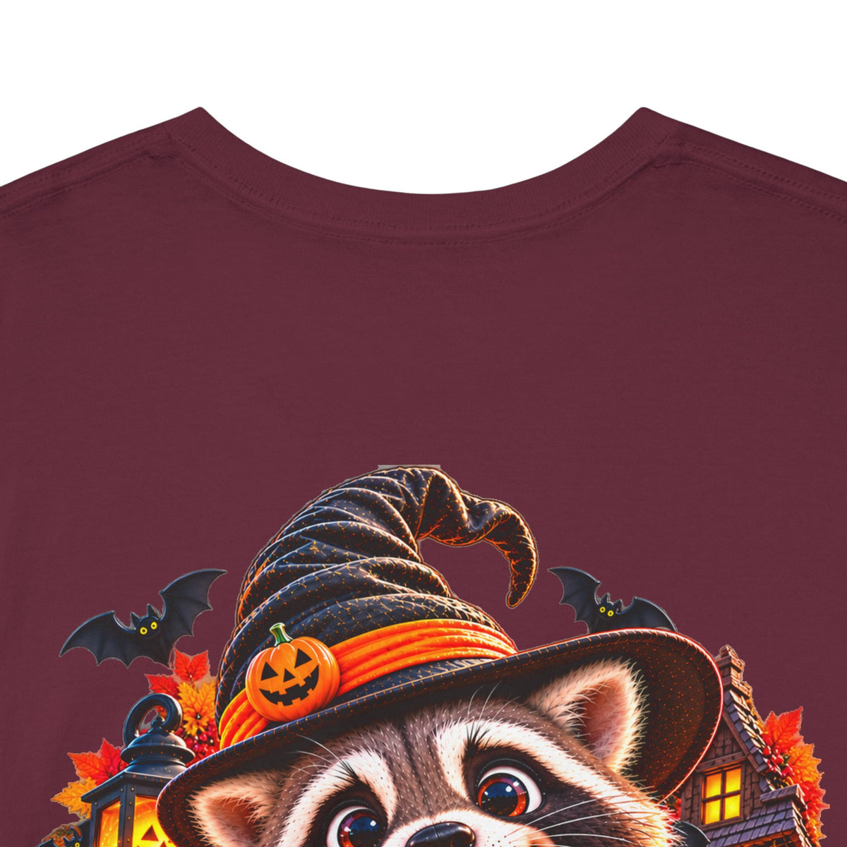 Halloween Raccoon Tee — Cute Jack-o'-Lantern "Happy Halloween" Shirt