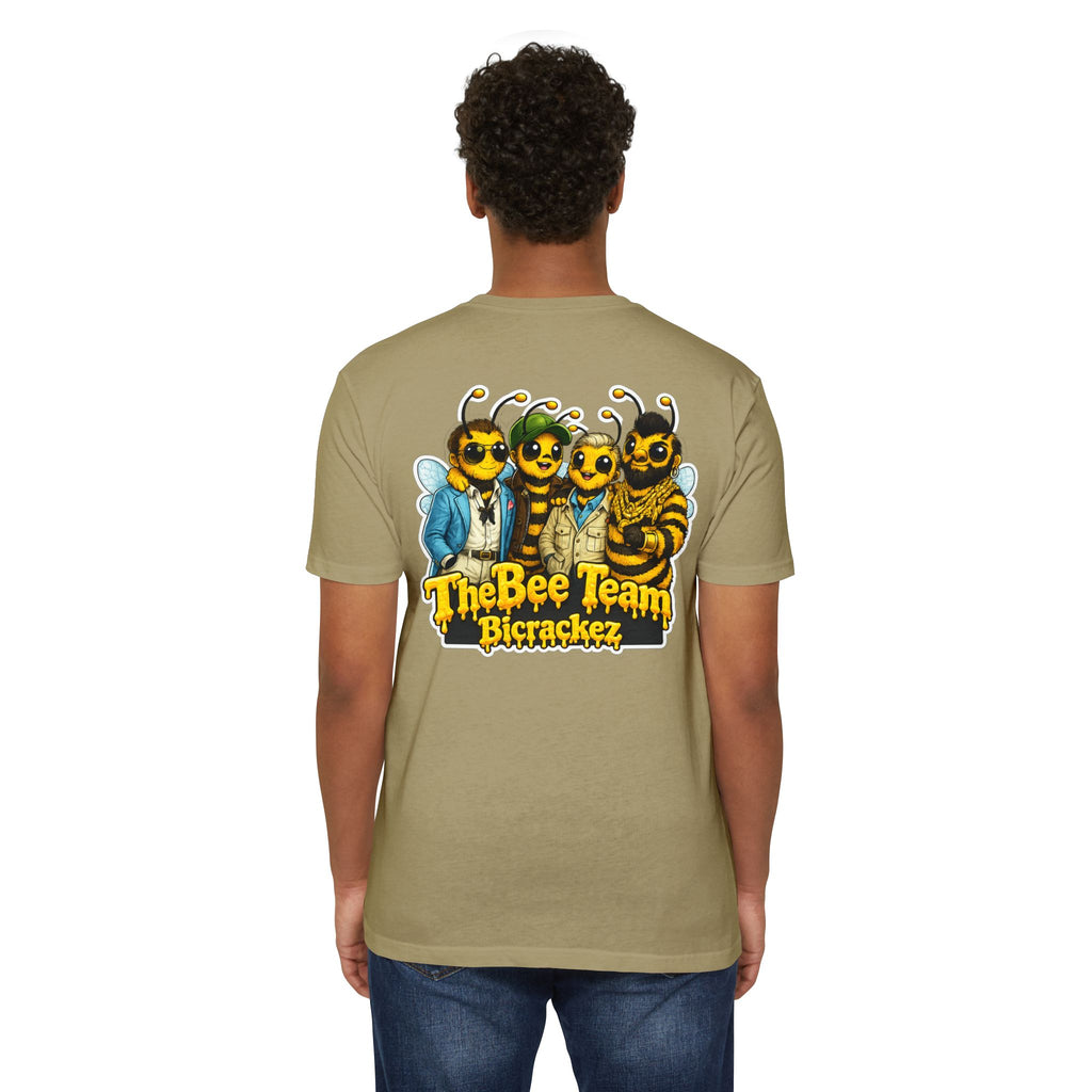 Bee Team Graphic T-Shirt — 'The Bee Team Bcrackez' Cartoon Logo Tee