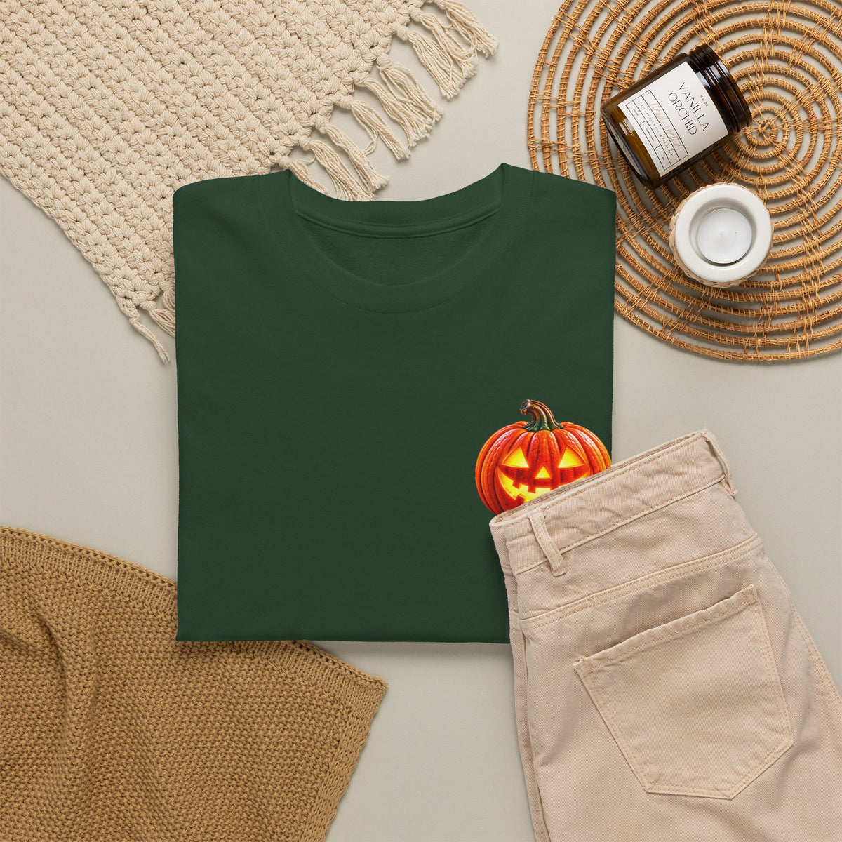 Halloween Raccoon Tee — Cute Jack-o'-Lantern "Happy Halloween" Shirt