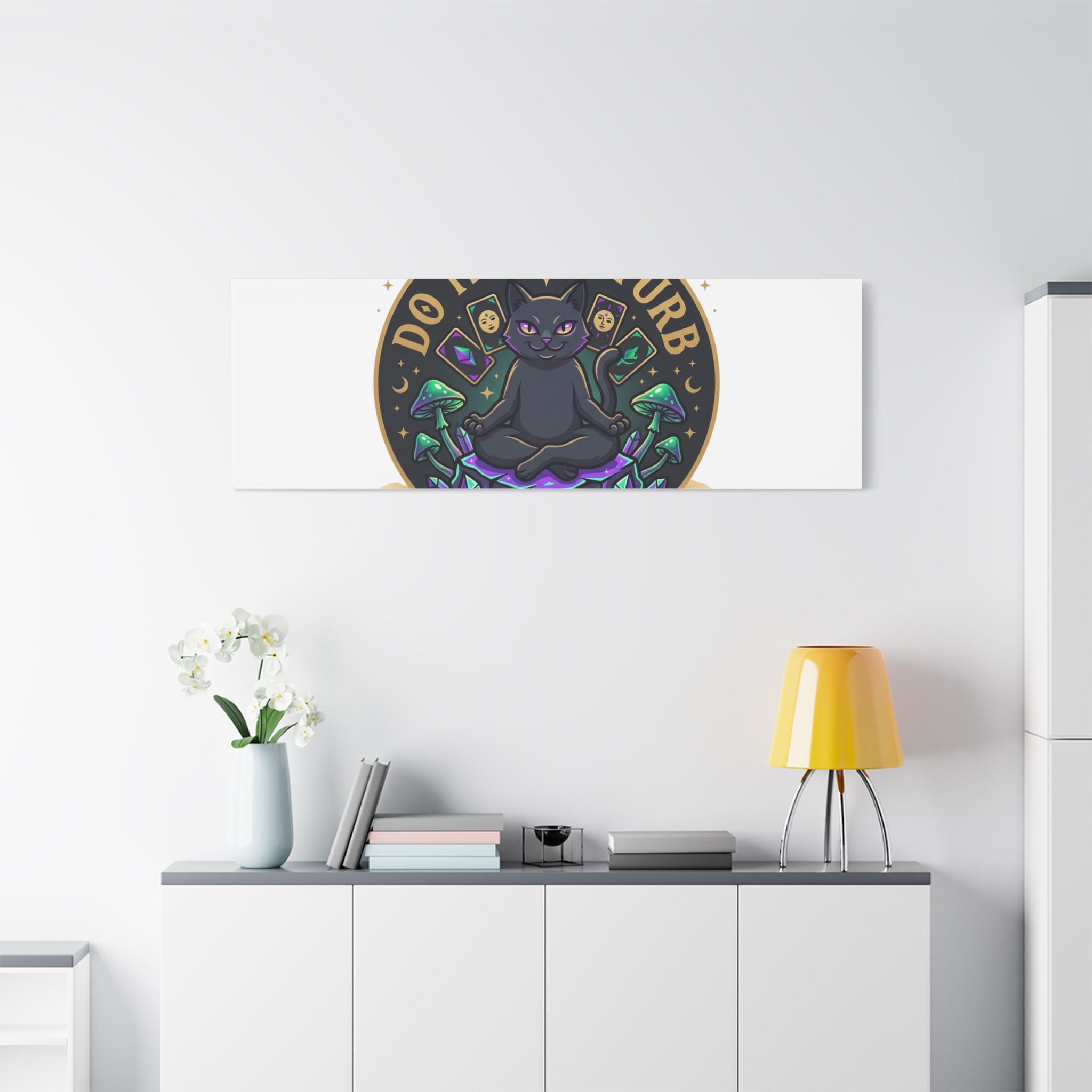 Do Not Disturb Cat Meditation Matte Canvas | witchy, goblincore