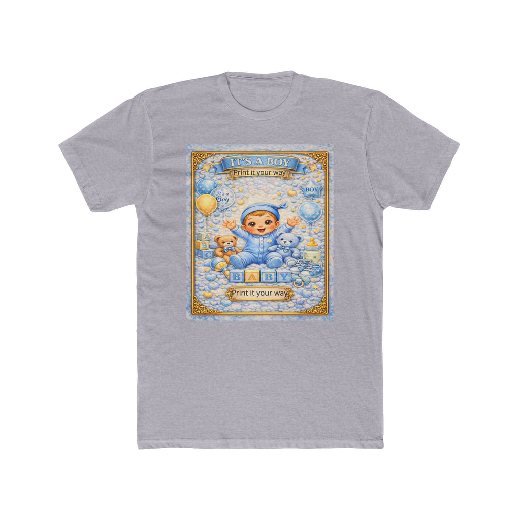 Its a Boy T‑Shirt – 'A New Adventure Begins' Cute Vintage Blue Baby Design