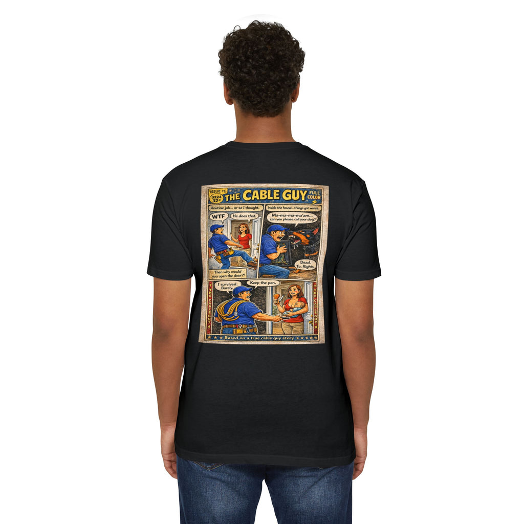 Cable Guy Comic T-Shirt — Funny Retro Pop Art Tee