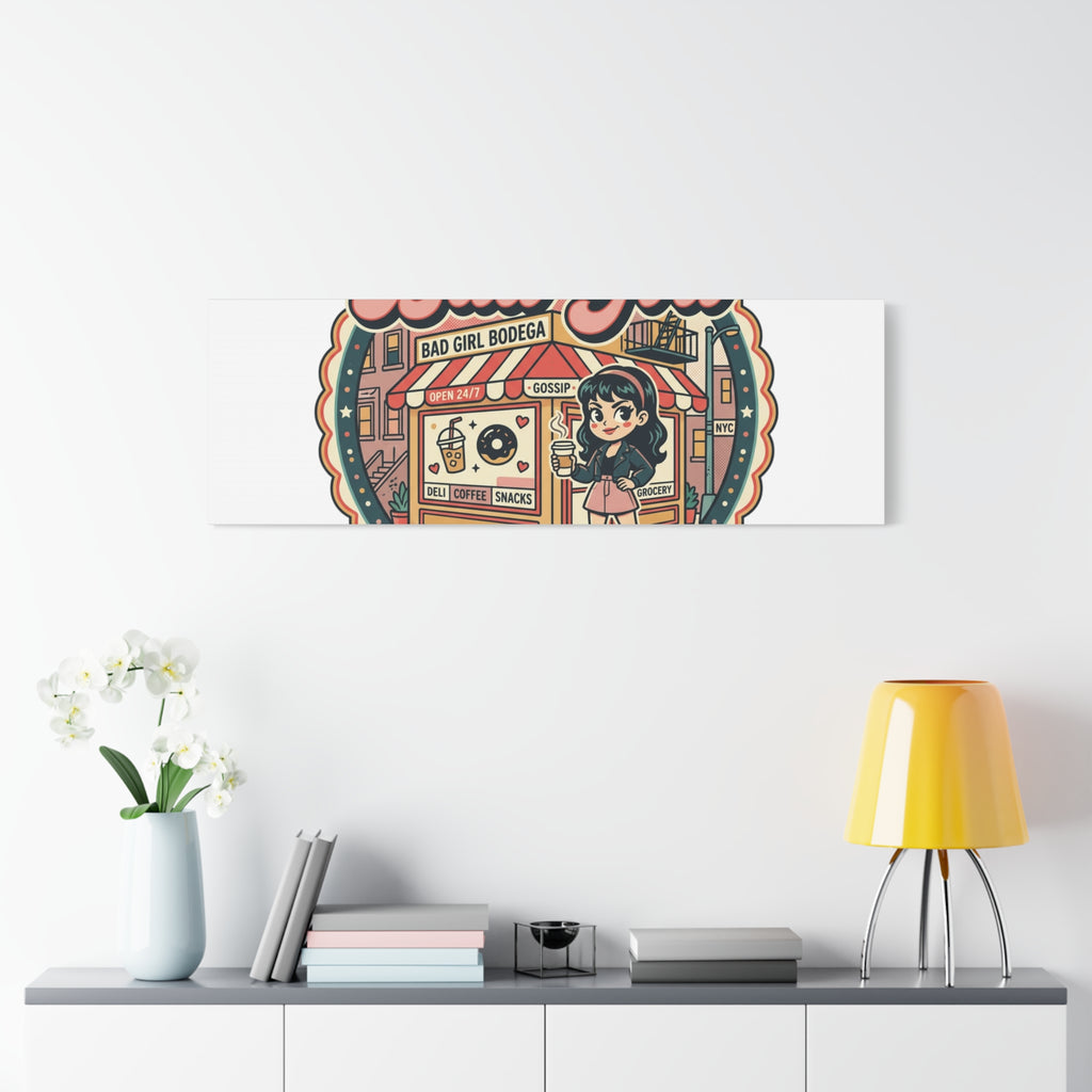 Bad Girl Bodega Canvas Print | Bodega, NYC, Y2K Corner Store Art