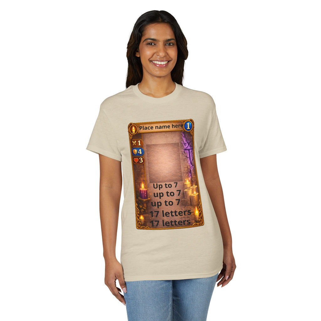 Trading Card Game Spell Card T-Shirt — Customizable Fantasy Card Design