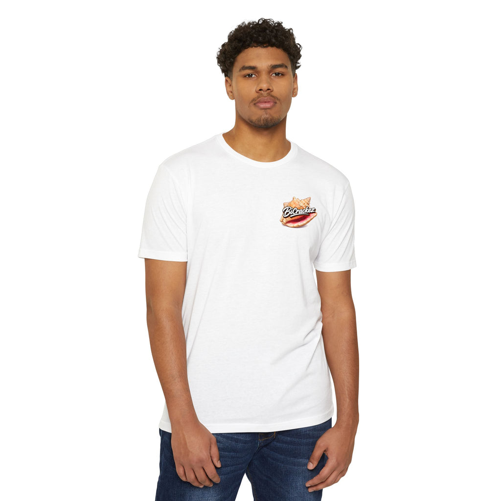 Conch Joke T-Shirt — Retro Beach Photo Tee with "That's a big conch" Graphic