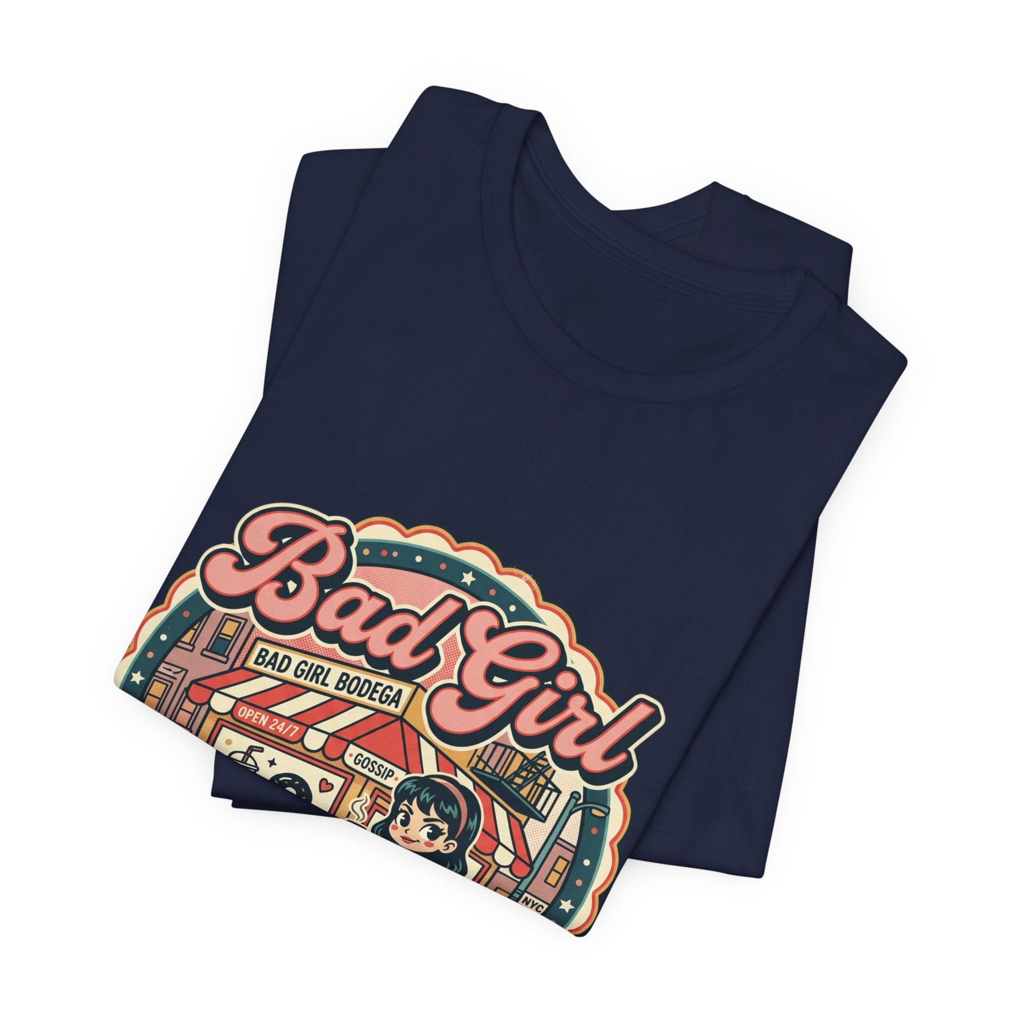 Bad Girl Bodega Tee | NYC bodega, Y2K cherries, Spanglish corner store