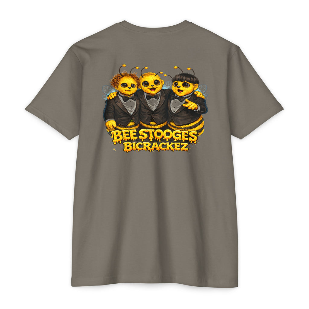 Bee Stooges Graphic T-Shirt — Bee Costume Trio "Bee Crackez" Vintage Band Tee