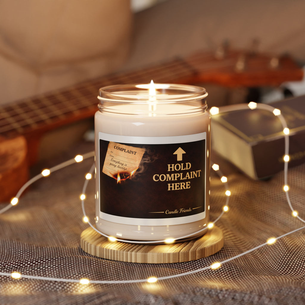 Hold Complaint Here Scented Soy Candle — 9oz Novelty Humor Candle