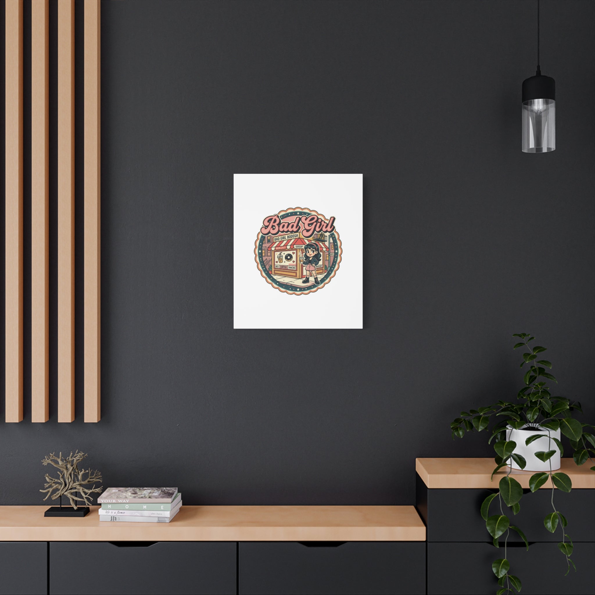 Bad Girl Bodega Canvas Print | Bodega, NYC, Y2K Corner Store Art