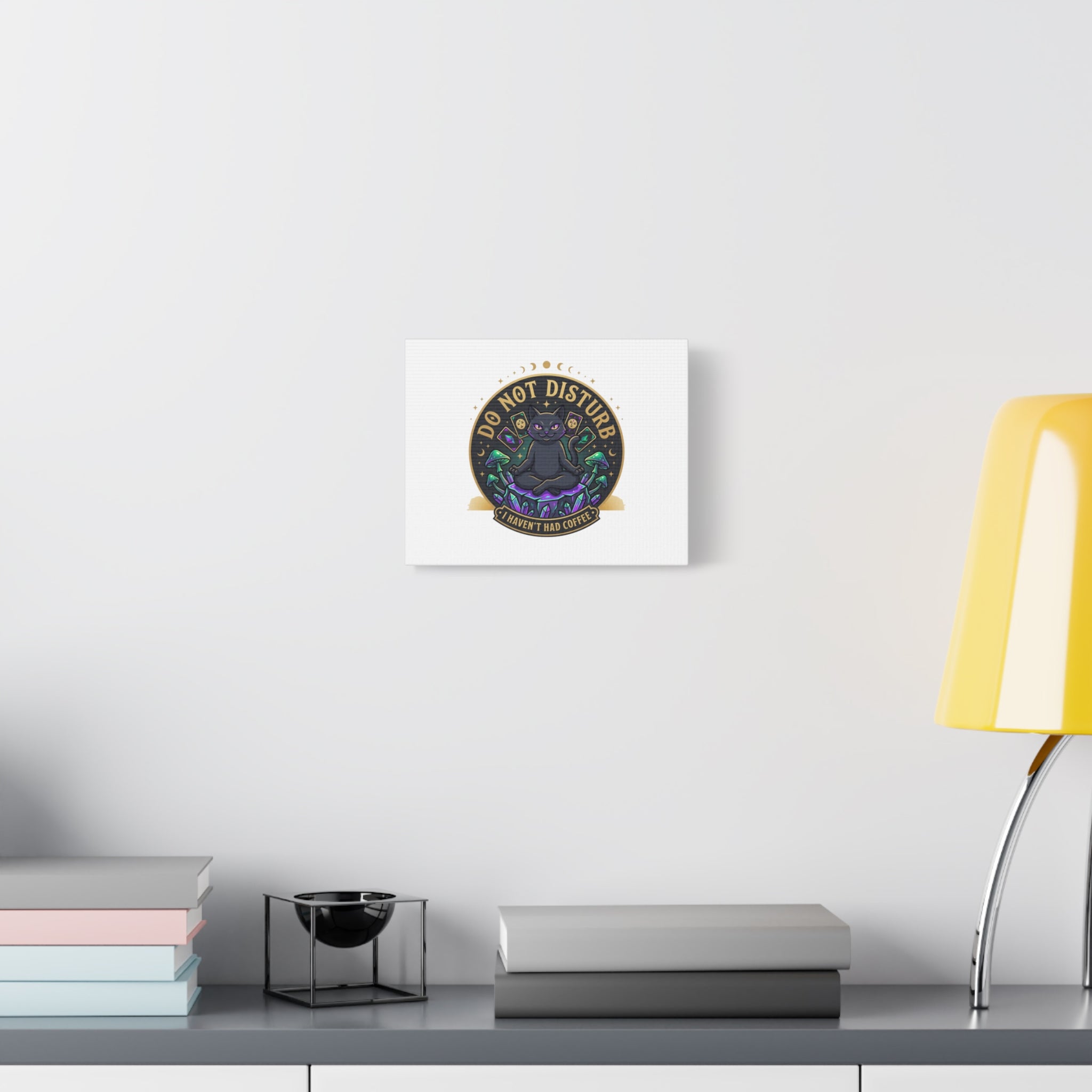 Do Not Disturb Cat Meditation Matte Canvas | witchy, goblincore