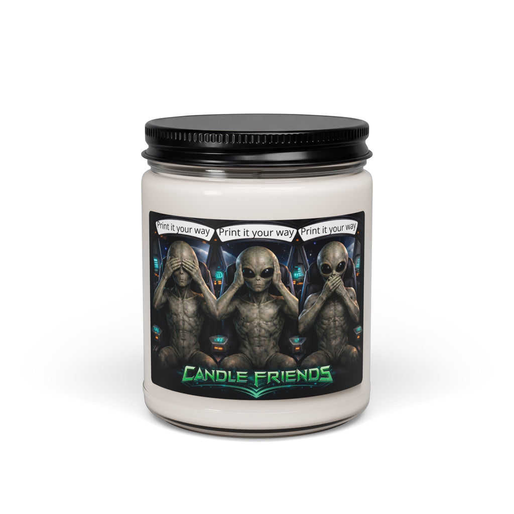 Alien ‘Candle Friends’ Scented Soy Candle – 9oz Novelty Jar Candle
