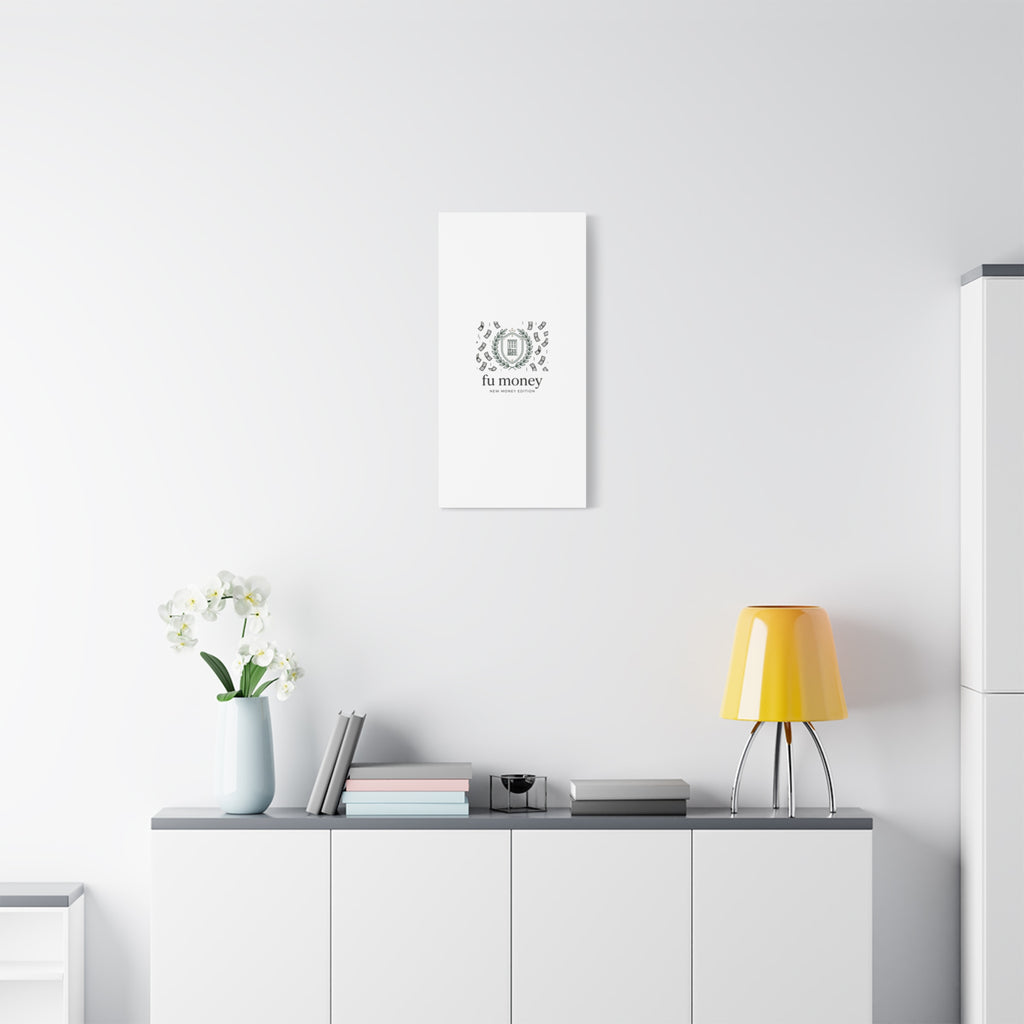 fu money Canvas |New Money Minimalist, Quiet Luxury, Serif Monochrome