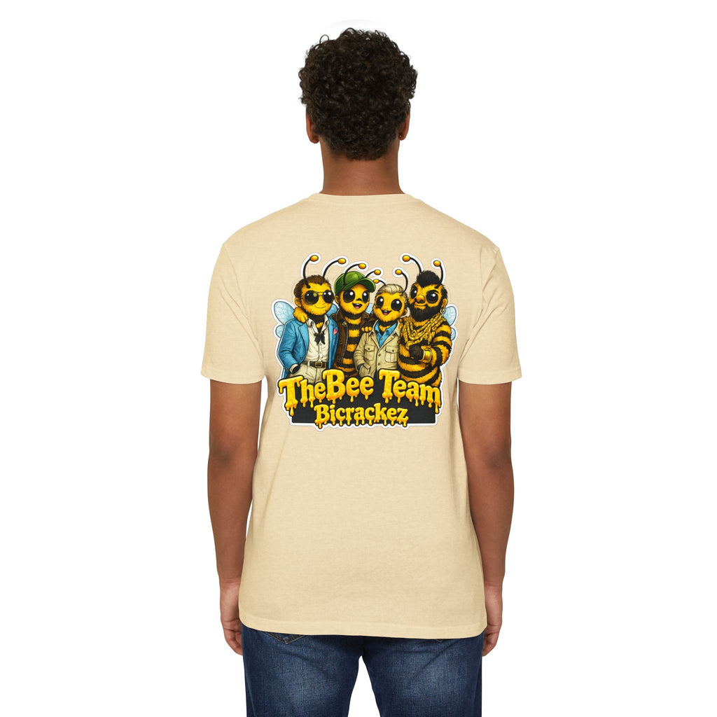 Bee Team Graphic T-Shirt — 'The Bee Team Bcrackez' Cartoon Logo Tee