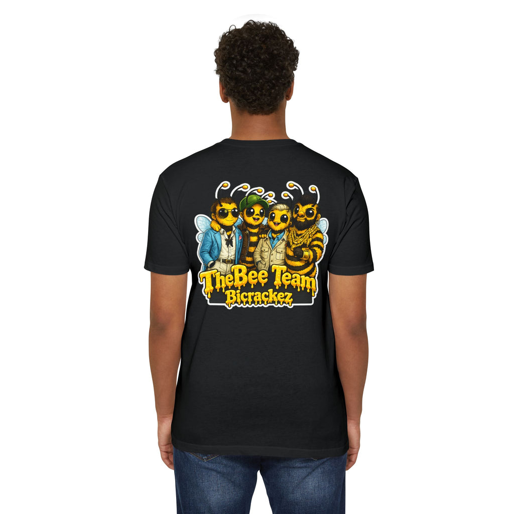 Bee Team Graphic T-Shirt — 'The Bee Team Bcrackez' Cartoon Logo Tee