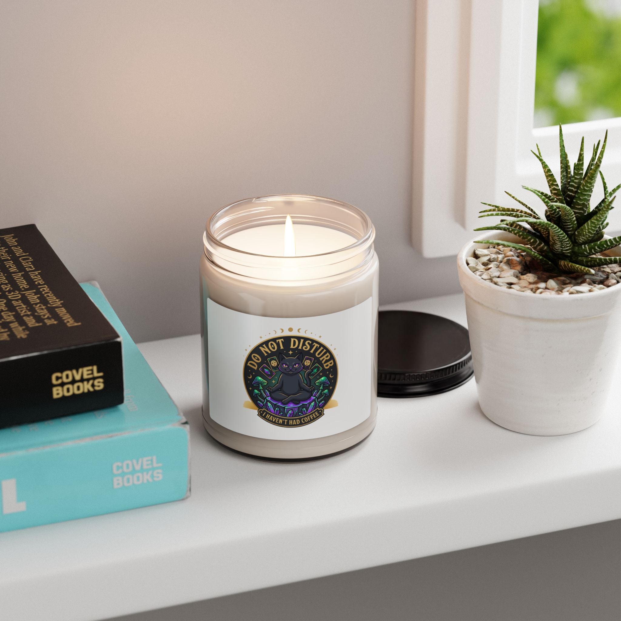 Do Not Disturb Black Cat Candle, Witchy Goblincore Scented Soy Candle