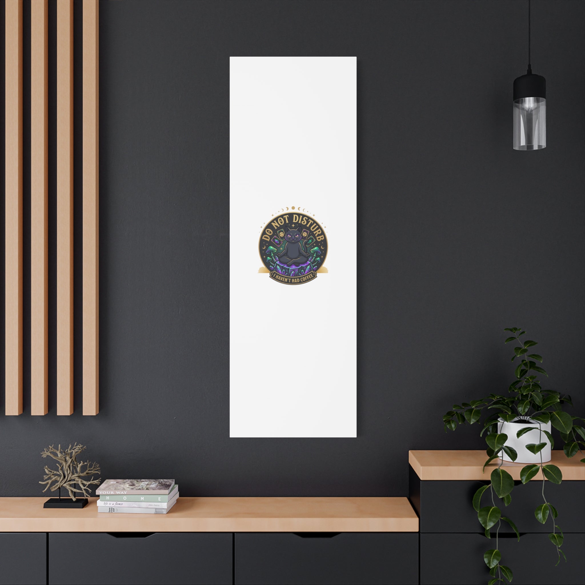 Do Not Disturb Cat Meditation Matte Canvas | witchy, goblincore