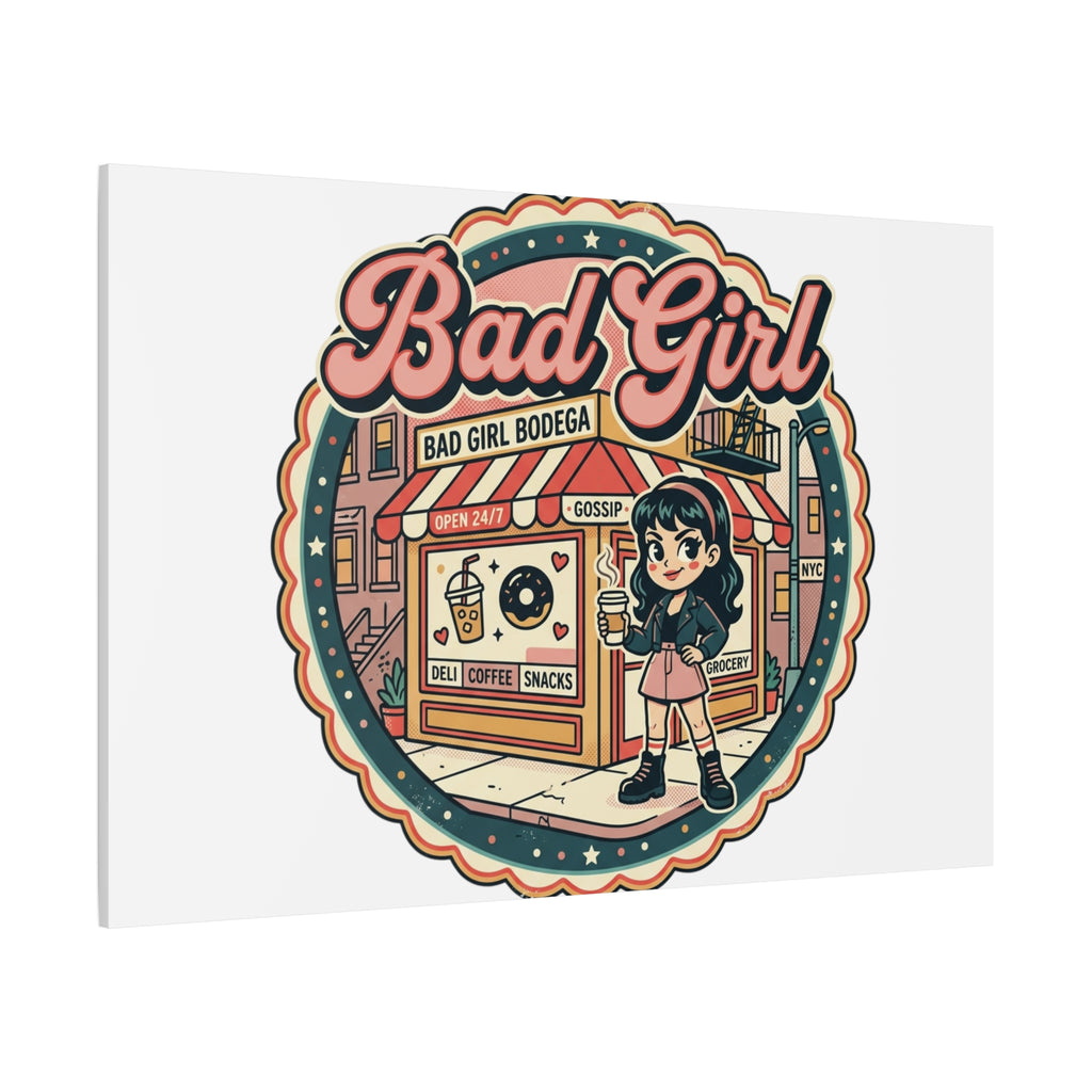 Bad Girl Bodega Canvas Print | Bodega, NYC, Y2K Corner Store Art