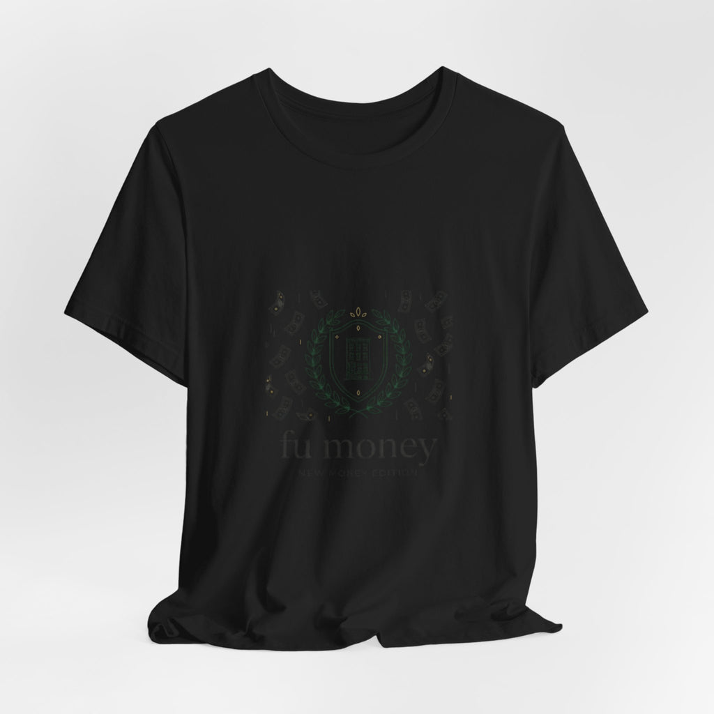 fu money Crest Tee | old money minimalist, serif monochrome