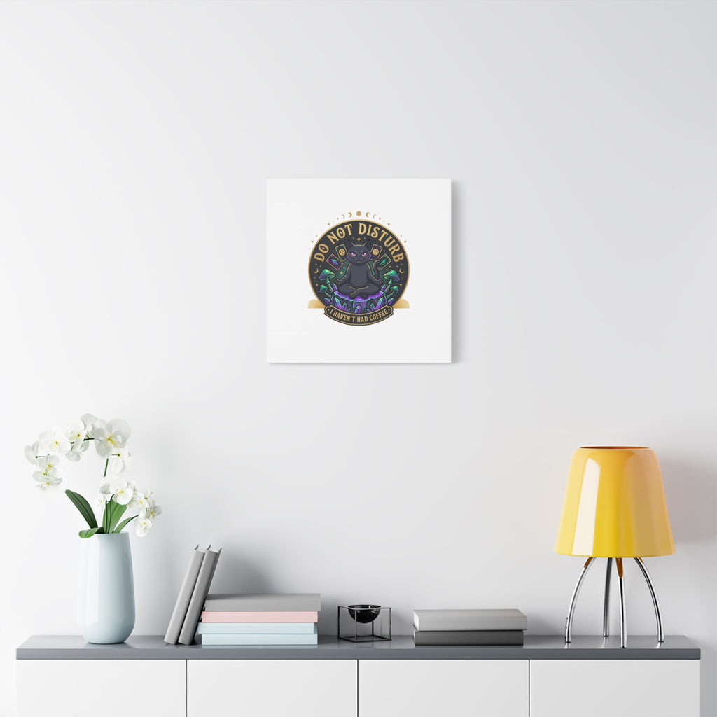 Do Not Disturb Cat Meditation Matte Canvas | witchy, goblincore