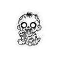 Zombie Baby Boy Die-Cut Sticker — Transparent Outdoor Vinyl