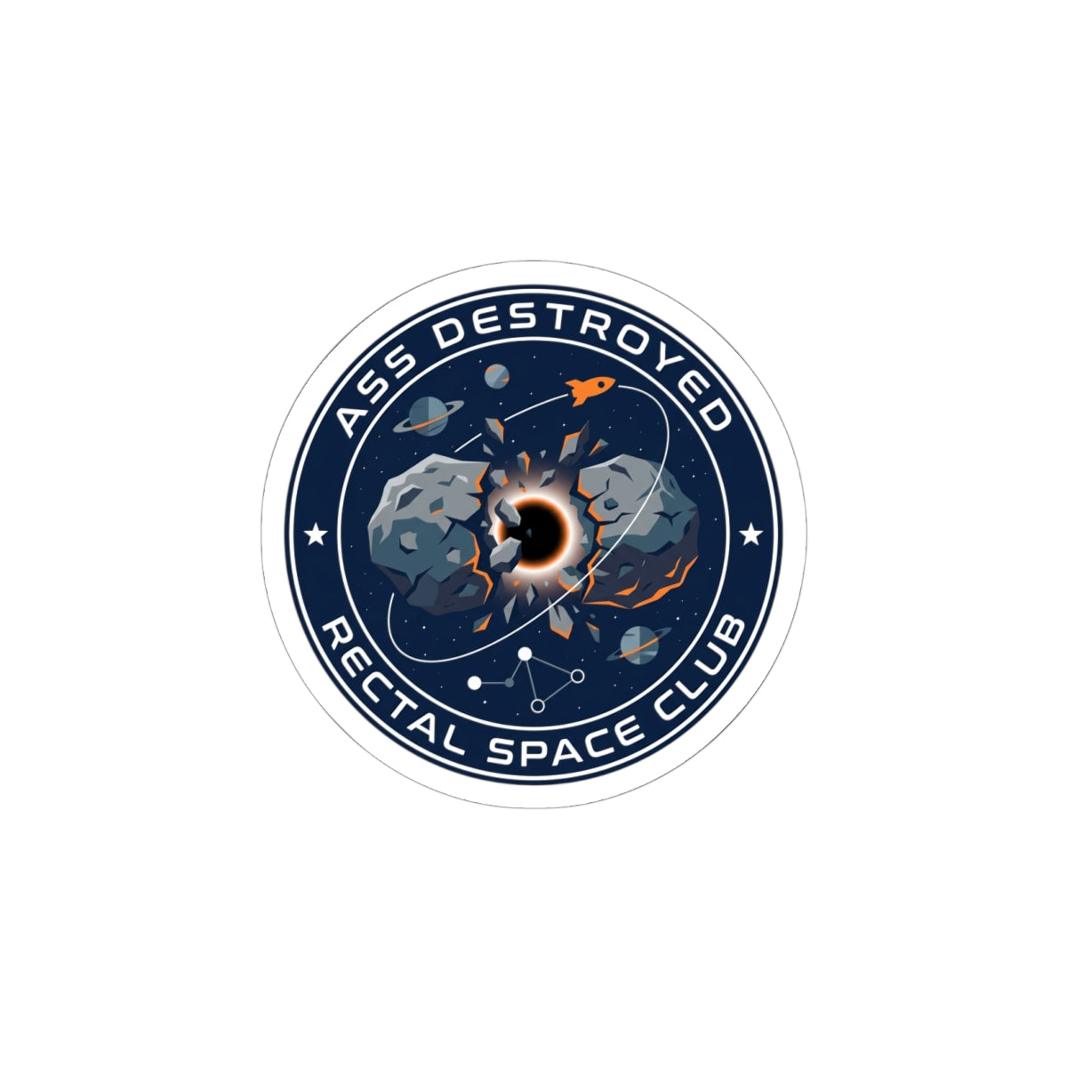Asteroid Mission Patch Kiss-Cut Stickers | space, mission patch, rocket