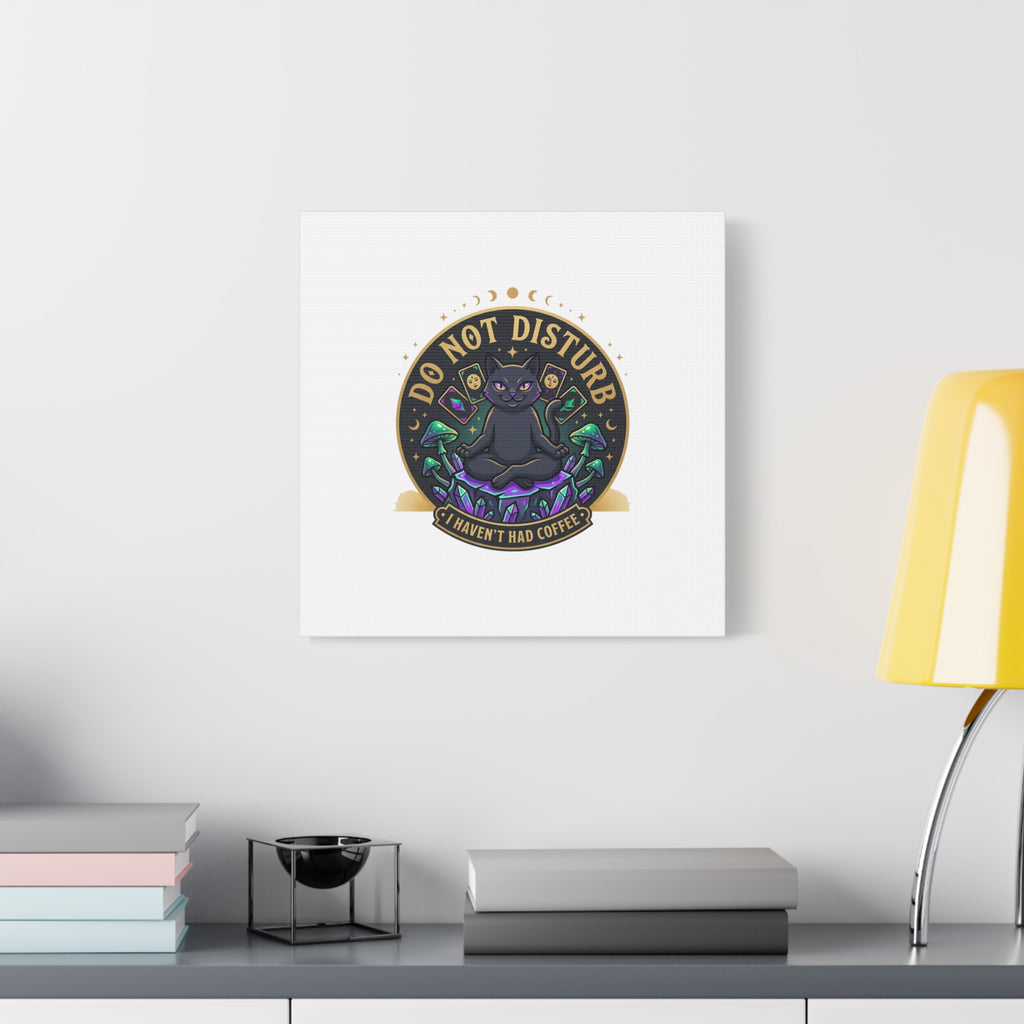 Do Not Disturb Cat Meditation Matte Canvas | witchy, goblincore