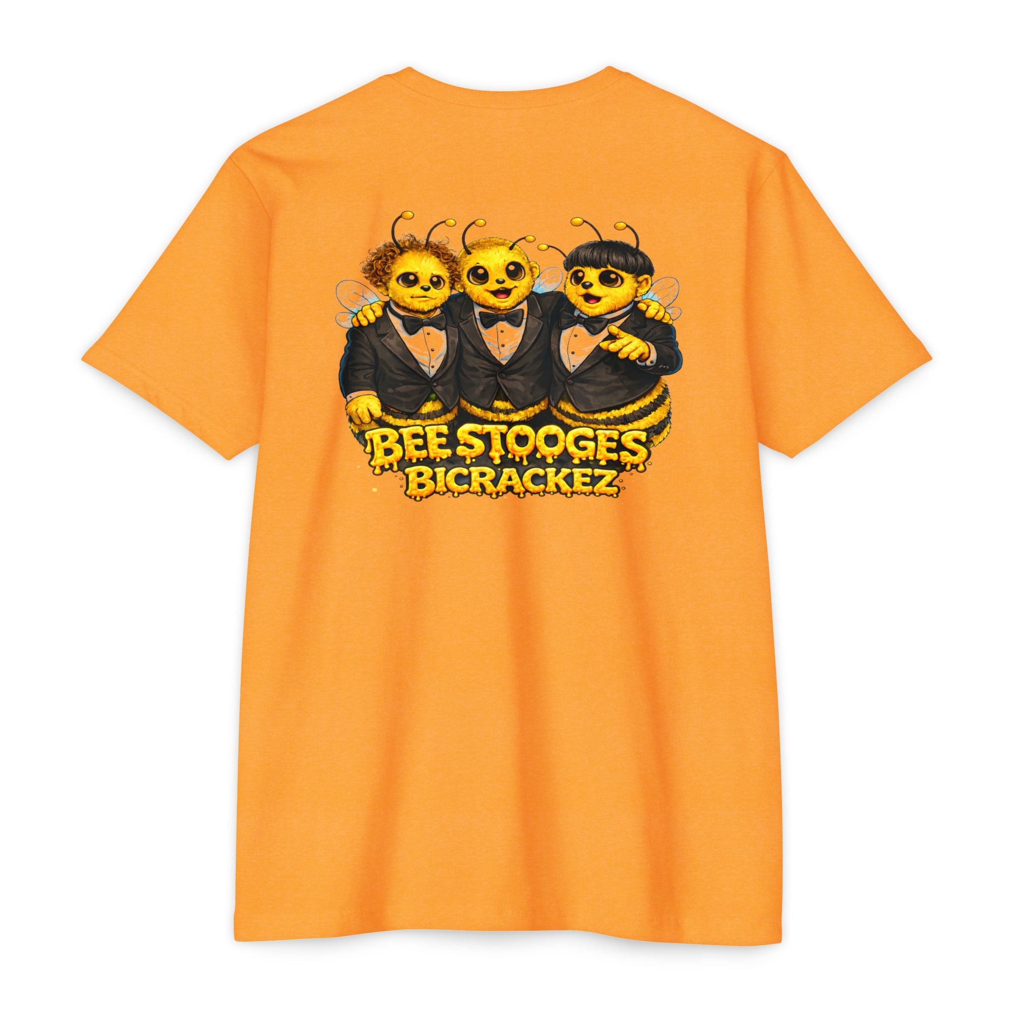 Bee Stooges Graphic T-Shirt — Bee Costume Trio "Bee Crackez" Vintage Band Tee