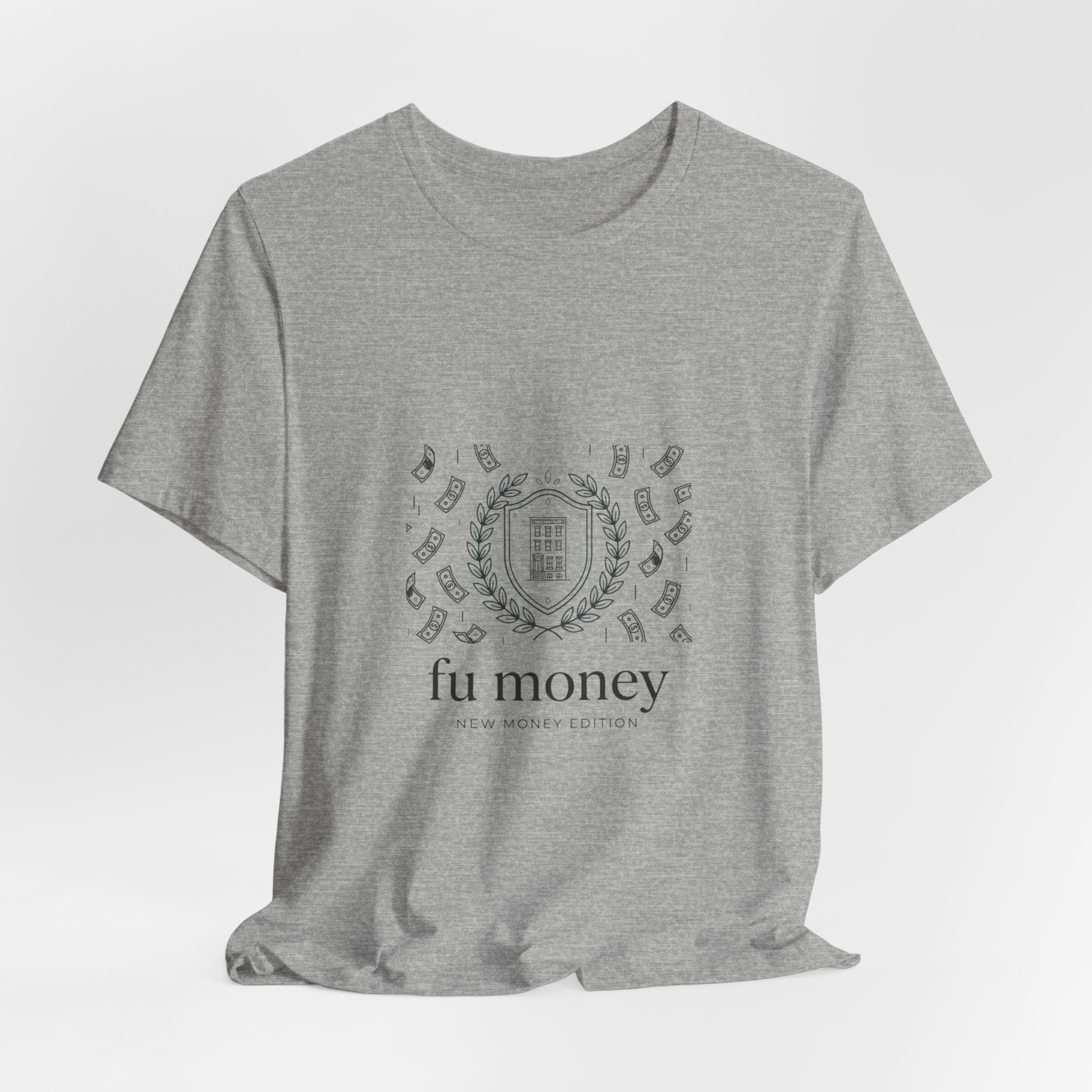 fu money Crest Tee | old money minimalist, serif monochrome
