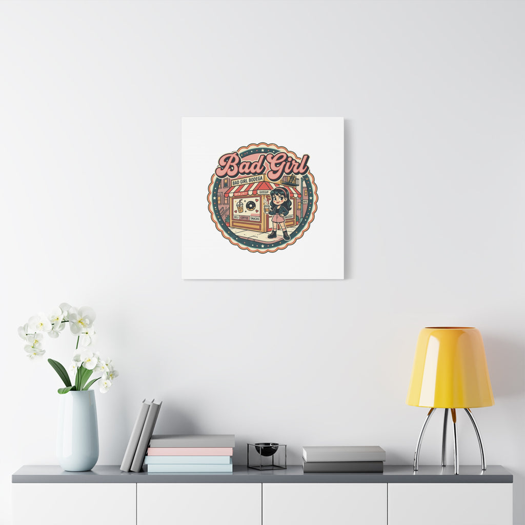Bad Girl Bodega Canvas Print | Bodega, NYC, Y2K Corner Store Art