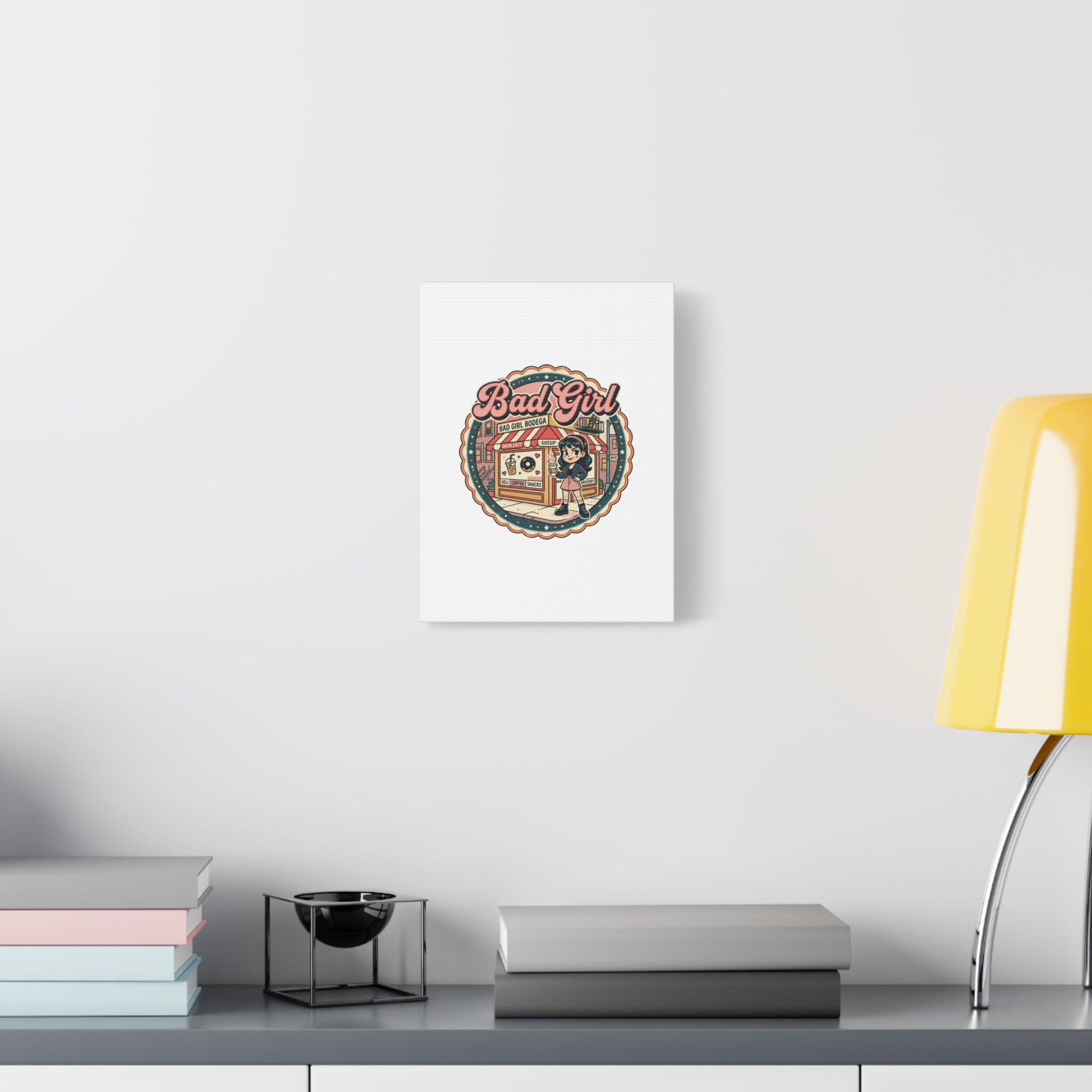 Bad Girl Bodega Canvas Print | Bodega, NYC, Y2K Corner Store Art