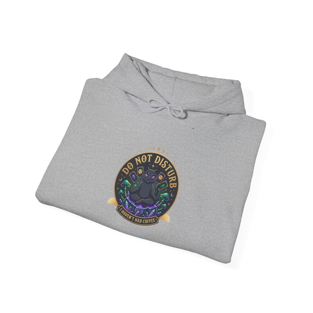 Not Disturbing Cat Crest Hoodie | witchy goblincore, celestial crystals