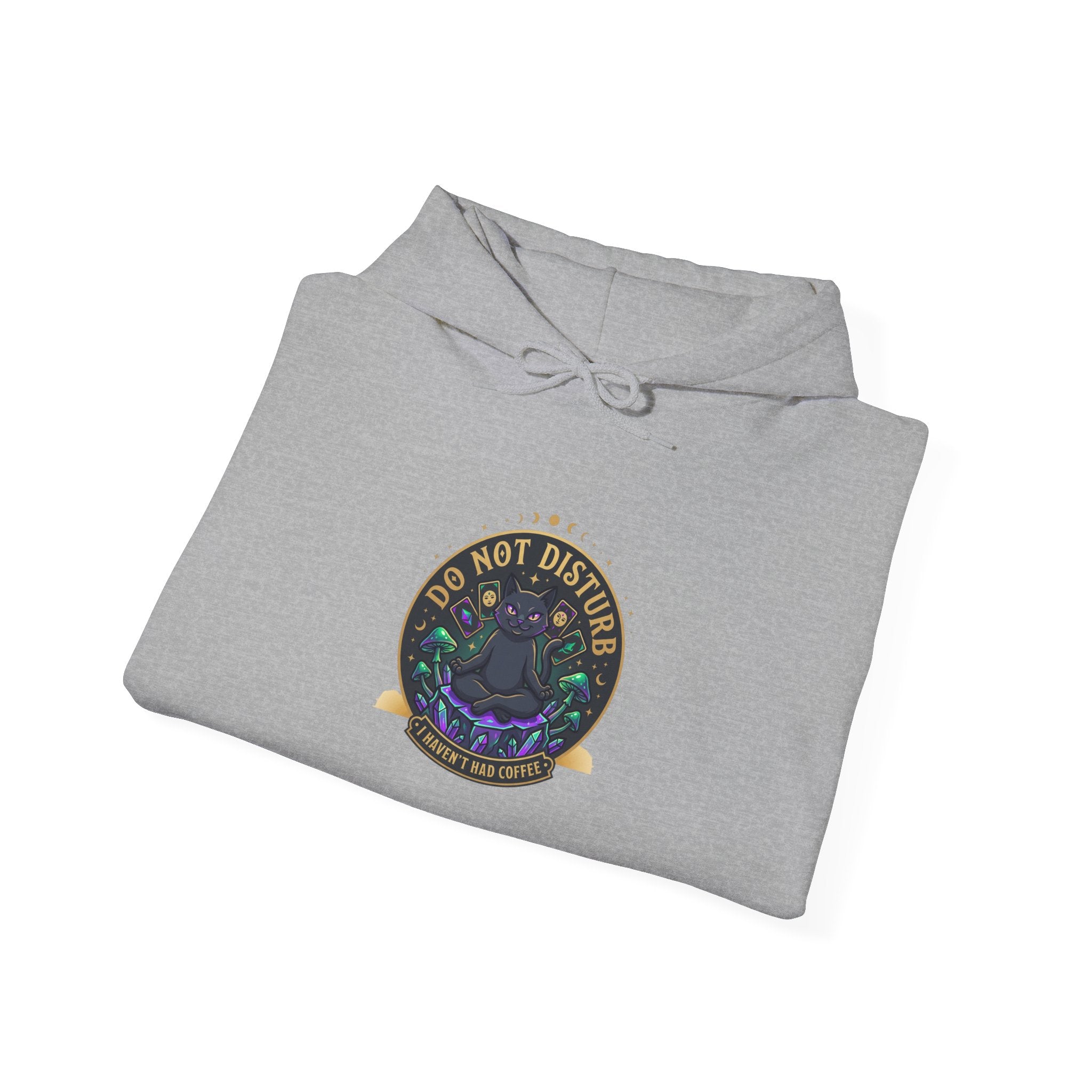 Not Disturbing Cat Crest Hoodie | witchy goblincore, celestial crystals