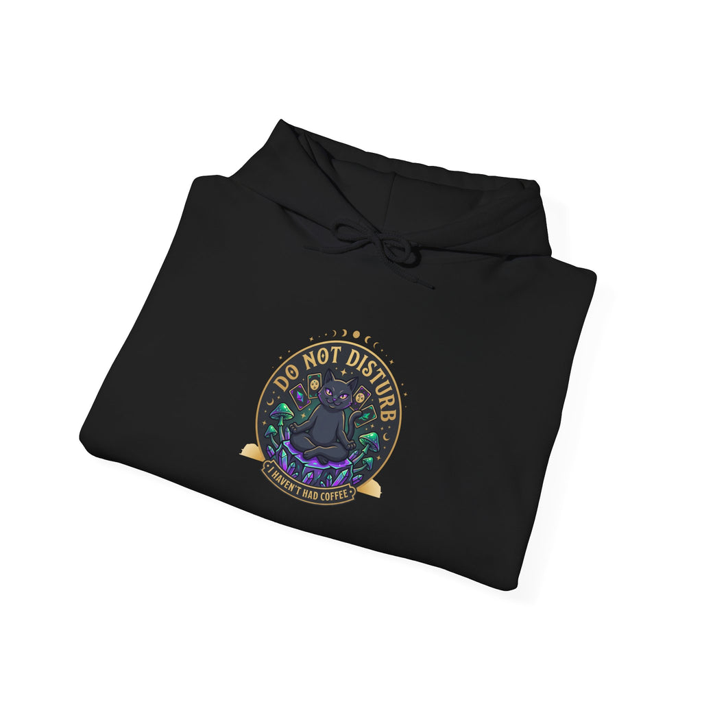 Not Disturbing Cat Crest Hoodie | witchy goblincore, celestial crystals