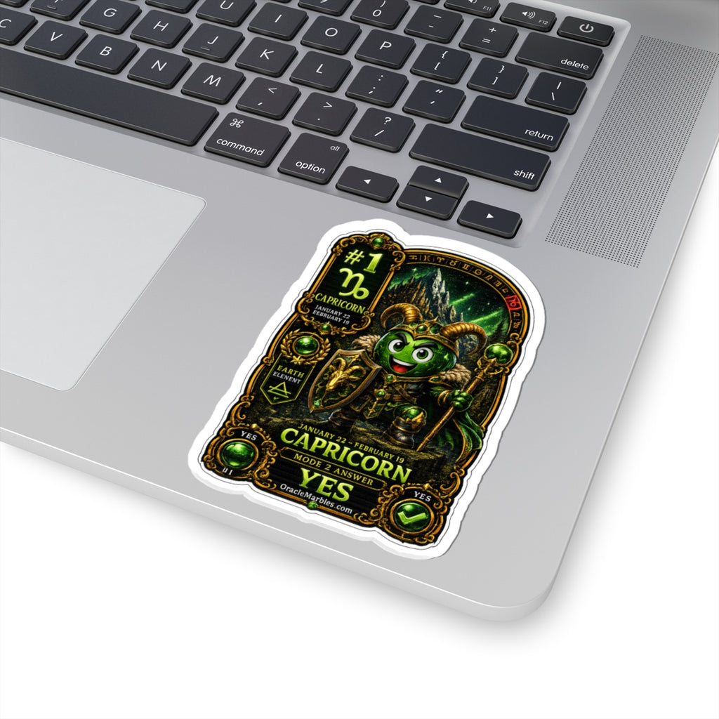 Capricorn Zodiac Sticker — 'Capricorn Yes' Kiss-Cut Astrology Decal
