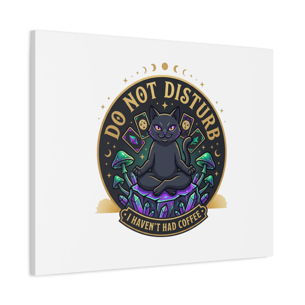 Do Not Disturb Cat Meditation Matte Canvas | witchy, goblincore