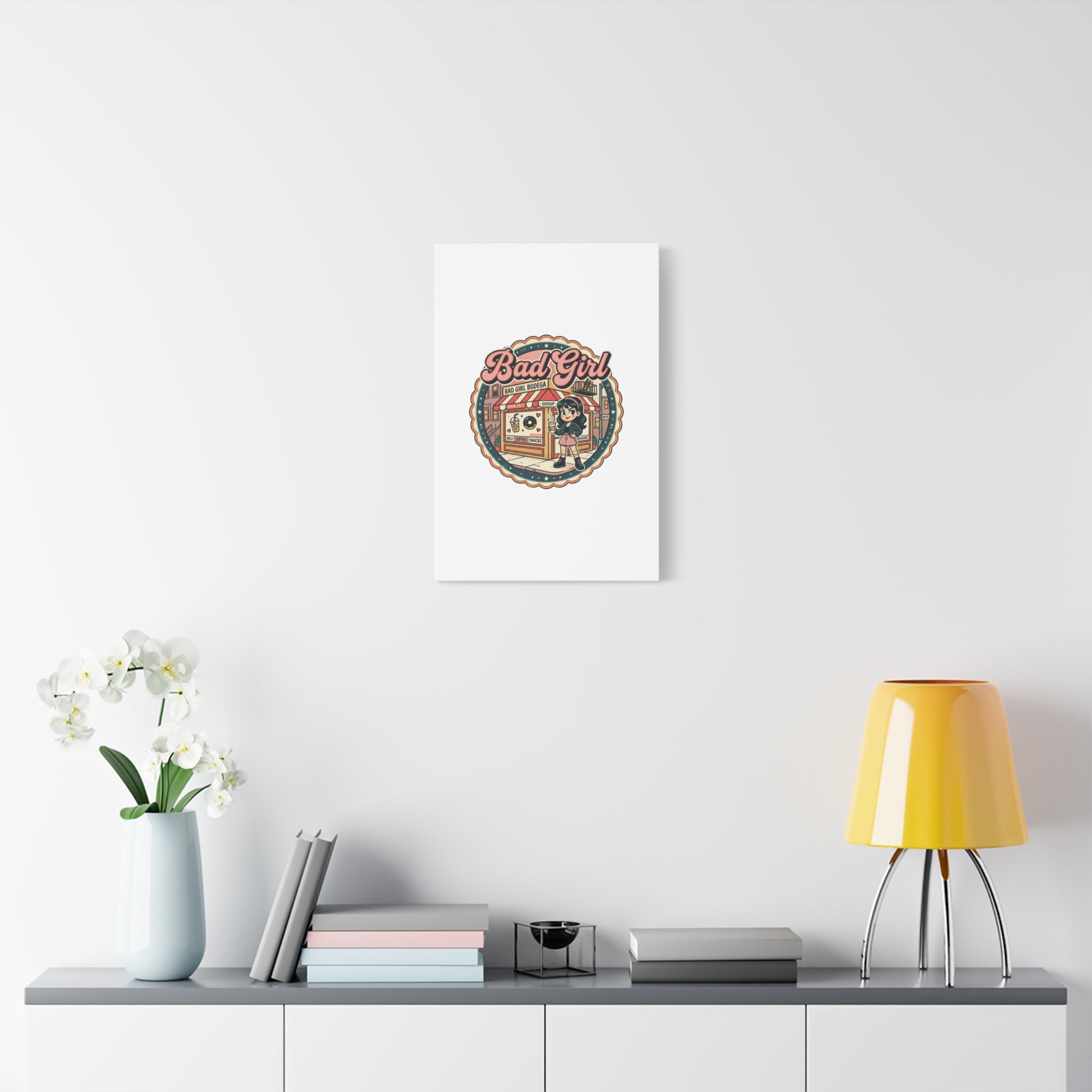 Bad Girl Bodega Canvas Print | Bodega, NYC, Y2K Corner Store Art