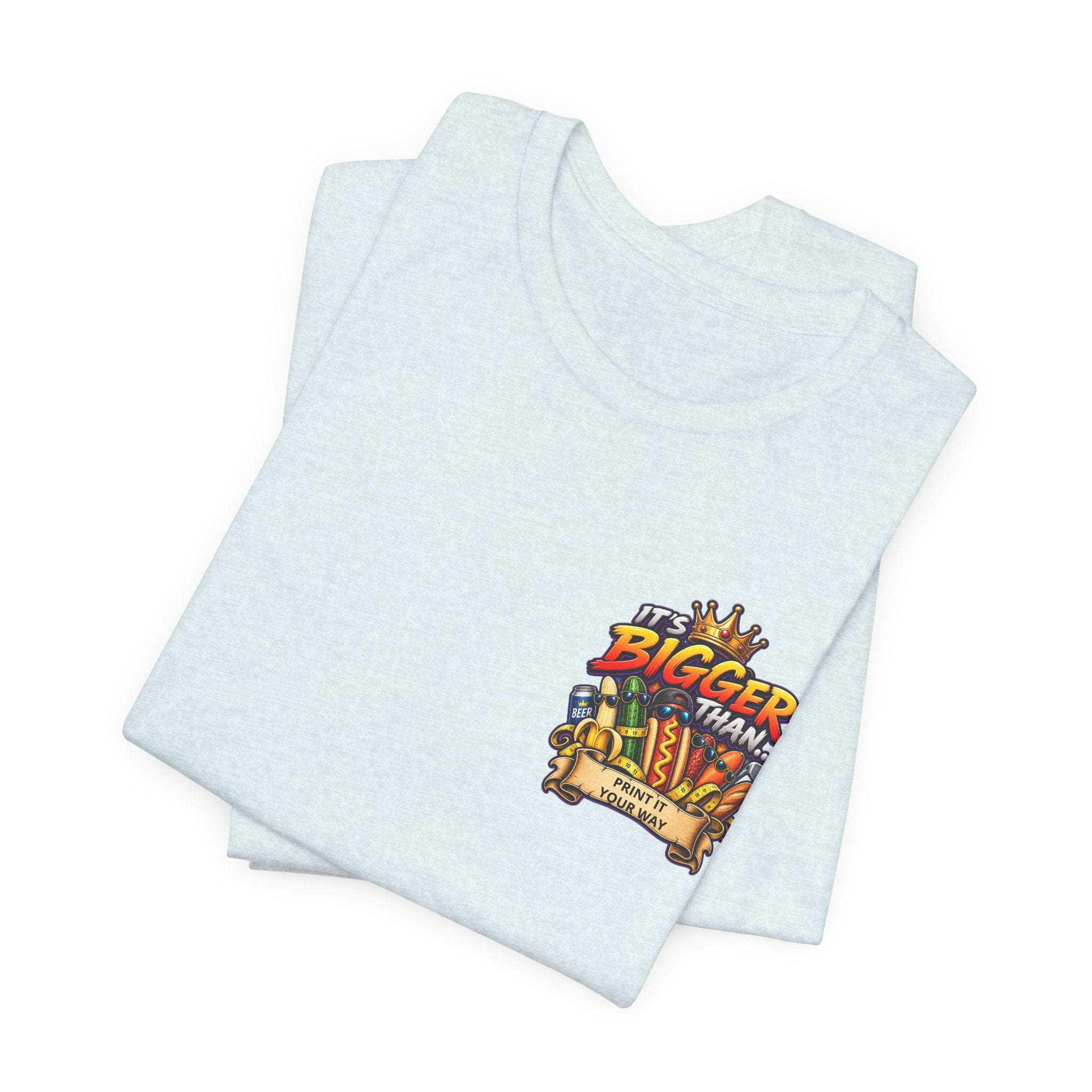 T-Shirt — "It's Bigger Than..." Retro Hot Dog & Snacks Graphic Tee